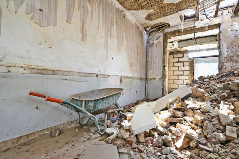 Abandoned room under demolition